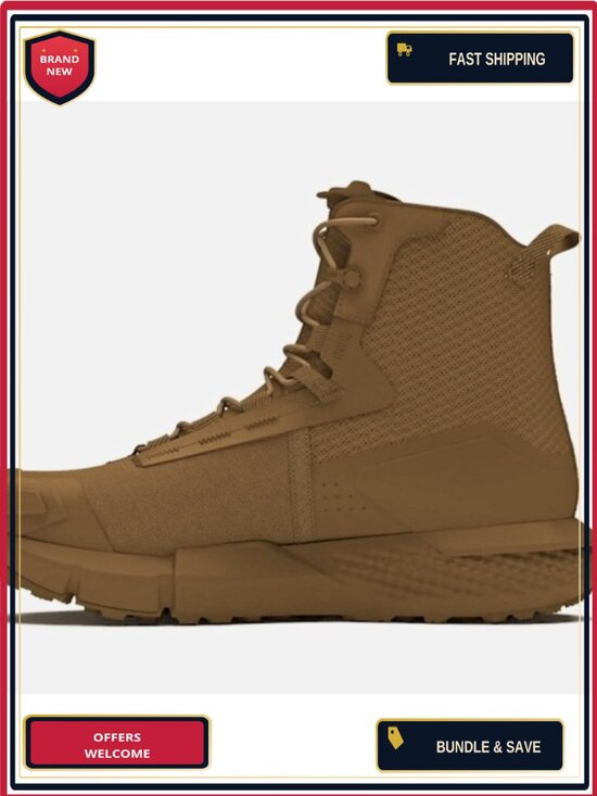 High Top Tactical Boots Men\'s Military Lace Up Breathable Vibram